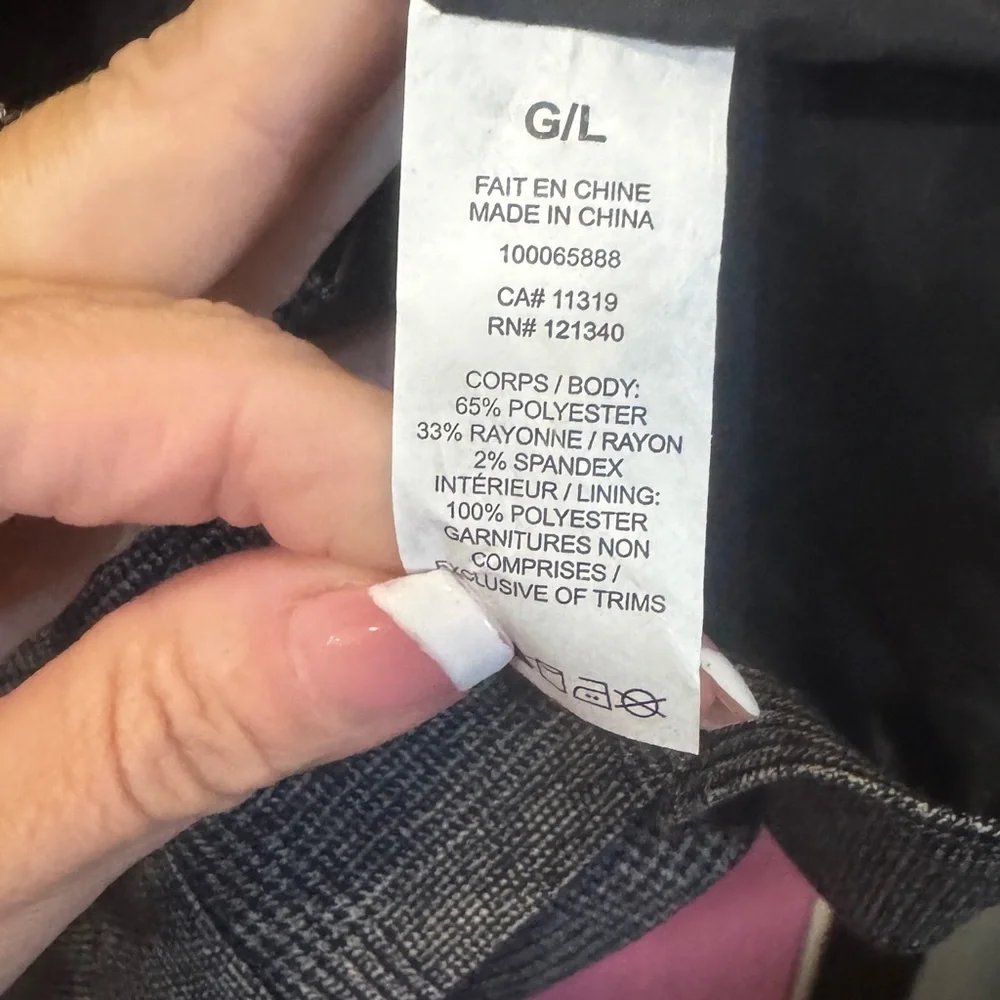 Garage Women's Gray/Black‎ Plaid Blazer